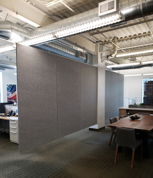 Non-invasive sound dampening panels and dividers